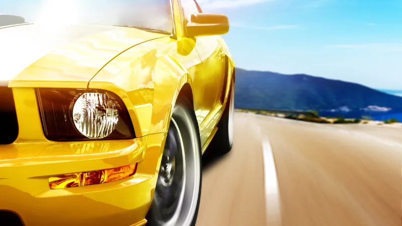 Yellow sport car