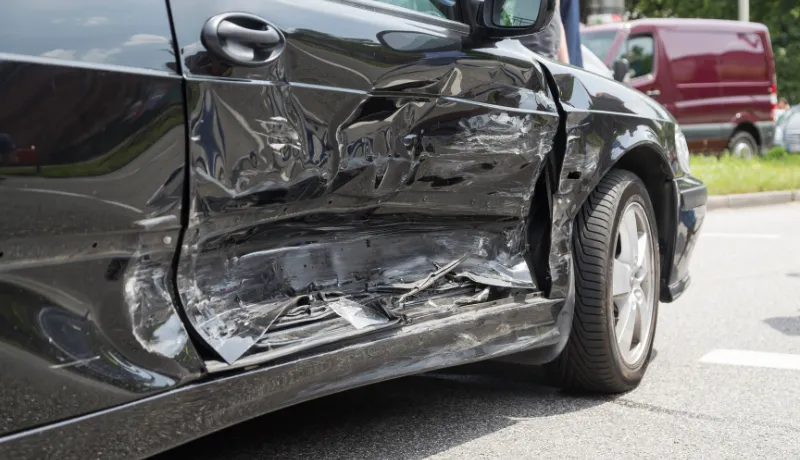 destroyed passenger door